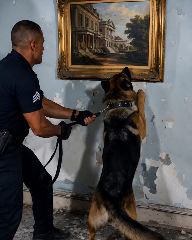 Pies nie przestawał szczekać, patrząc na fotografię wiszącą na ścianie, ale gdy policjant ją zdjął i zobaczył, co się za nią kryje, był w szoku z tego, co zobaczył